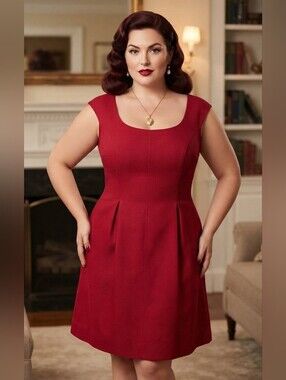 Vintage Y2K 9&Co Red Party Dress Size 16